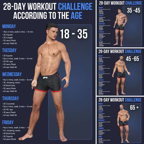 free 28 day workout challenge by age|28